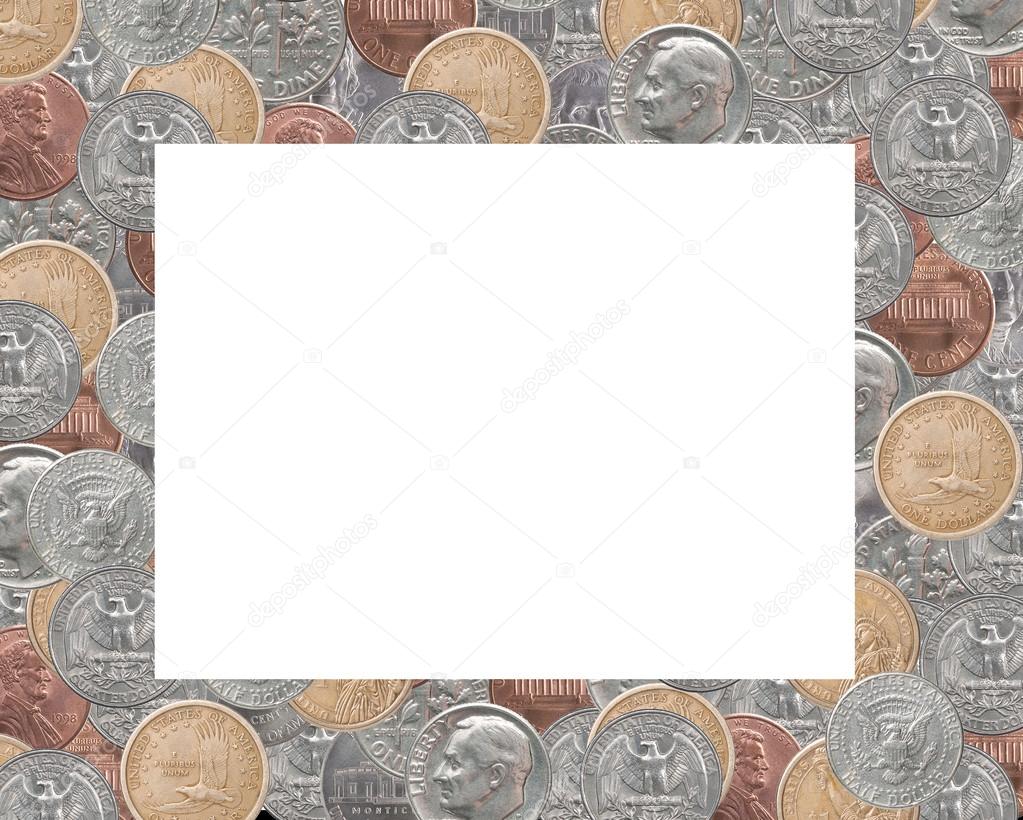 Frame of US cents