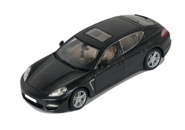 Siyah araba Porsche Panamera Turbo