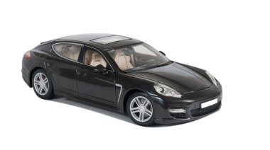  Siyah spor araba Porsche Panamera Turbo