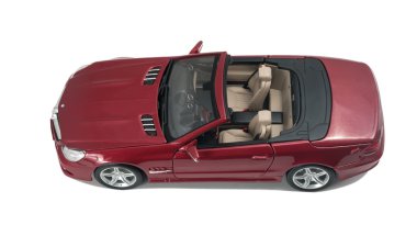 kırmızı araba cabriolet Önden Görünüm