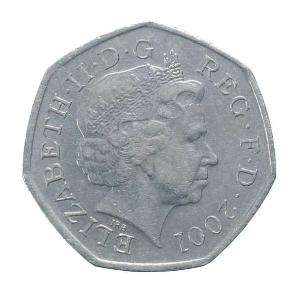 Fifty pence — Stock Photo, Image