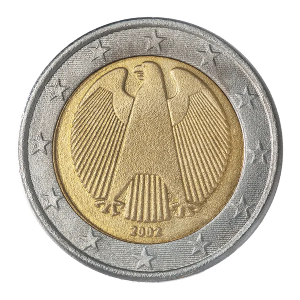 Zwei-Euro-Münze — Stockfoto