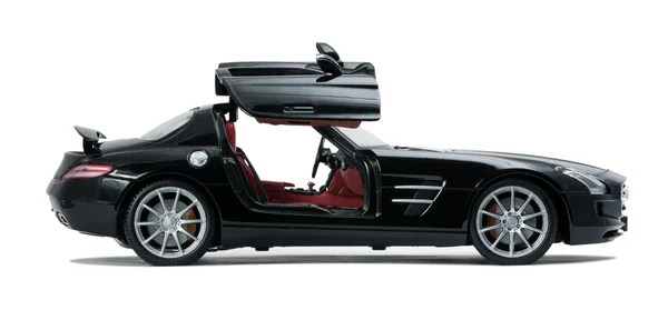 Luxus fekete autó oldalnézetből — Stock Fotó