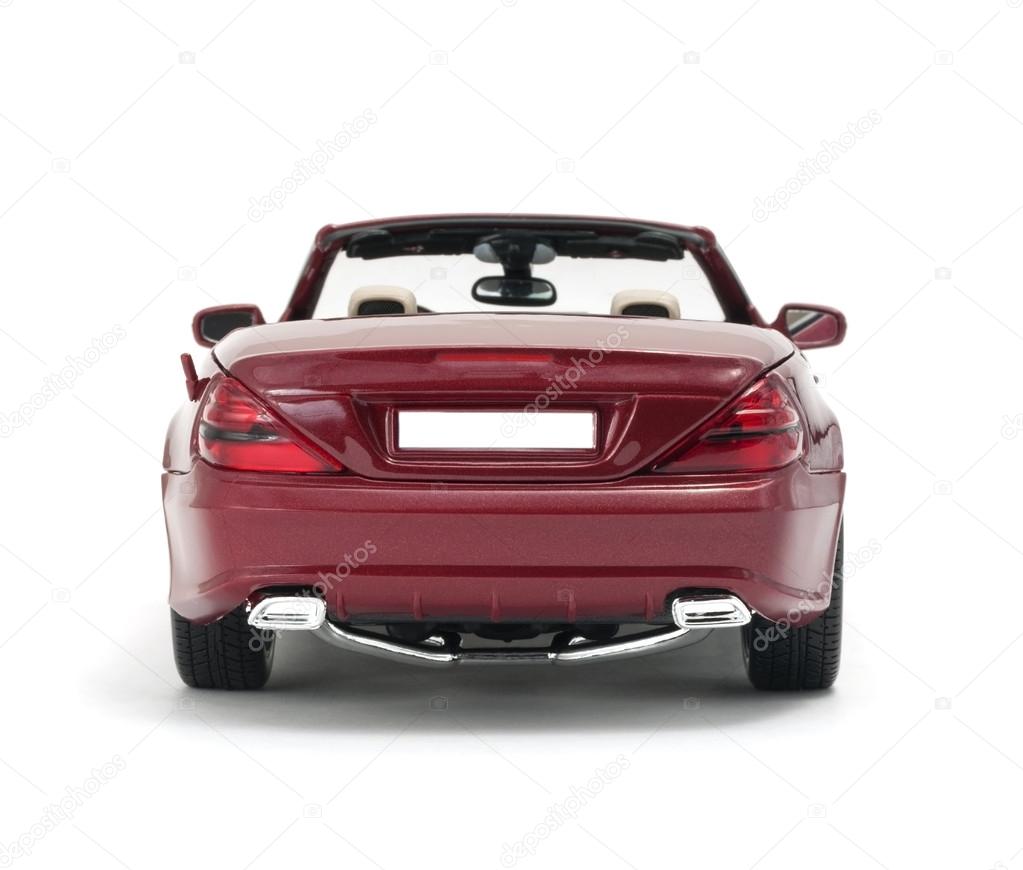 ALMATY, KAZAKHSTAN - April 26, 2014 - Collectible toy Mercedes-Benz SL 550 cabriolet isolated on white background