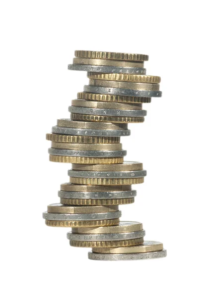 Pile coins euro — Stock Photo, Image