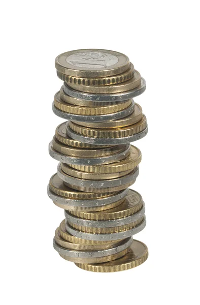 桩硬币欧元 — 图库照片
