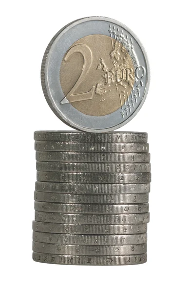 Euro para yığını — Stok fotoğraf
