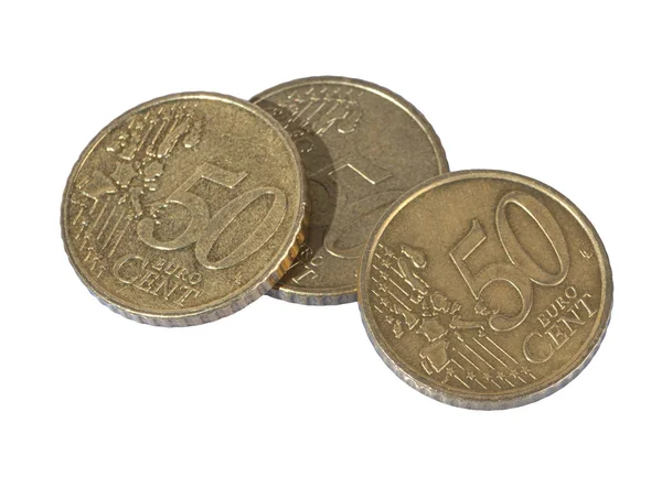 50 cent coins — Stock Photo, Image