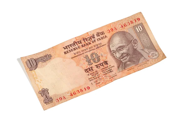 Índia 10 conta de rupia — Fotografia de Stock