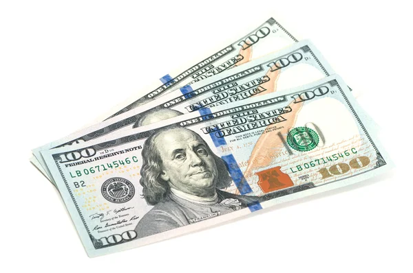 Three hundred dollar bills — Stock Photo, Image
