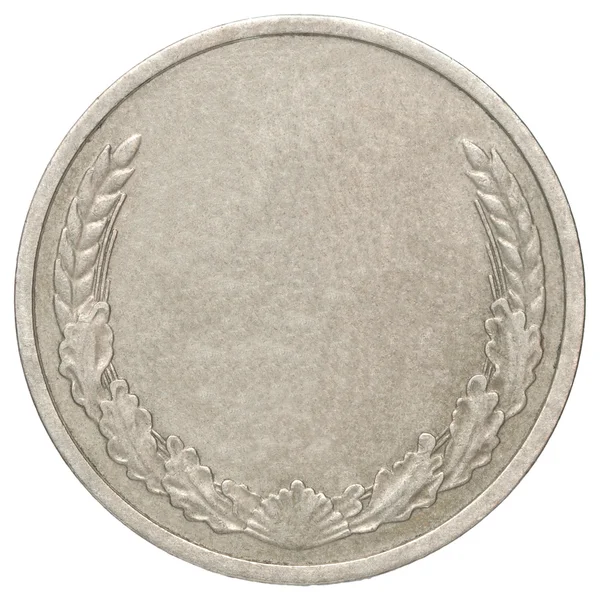 Moneda de plata en blanco — Foto de Stock