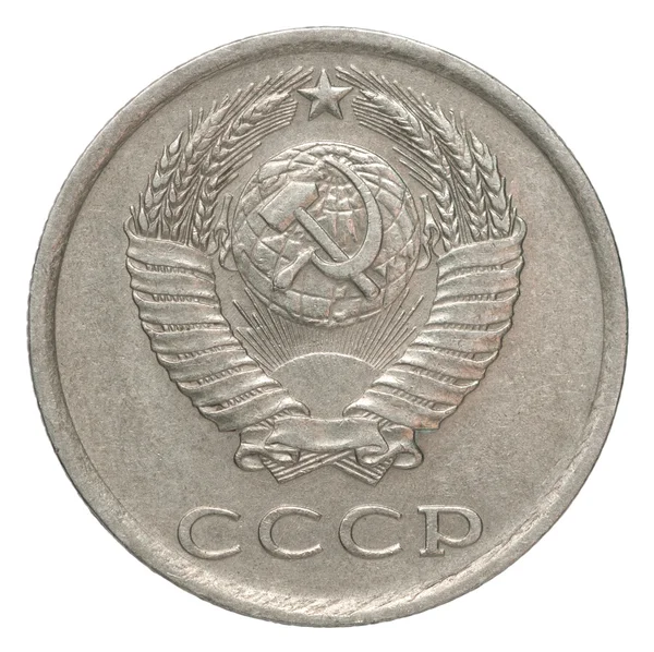 Обратная сторона серебряной монеты — стоковое фото