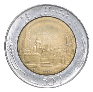 Italian lira coin clipart