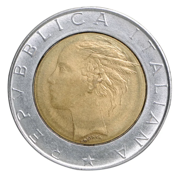 Moneta italiana in lira — Foto Stock