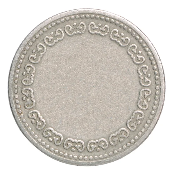 Moneda de plata en blanco —  Fotos de Stock