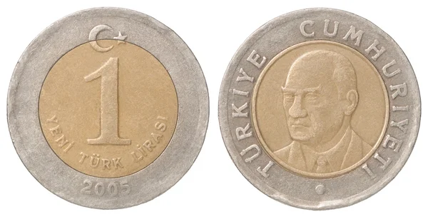 Turkish Lira coin — Stock Photo, Image