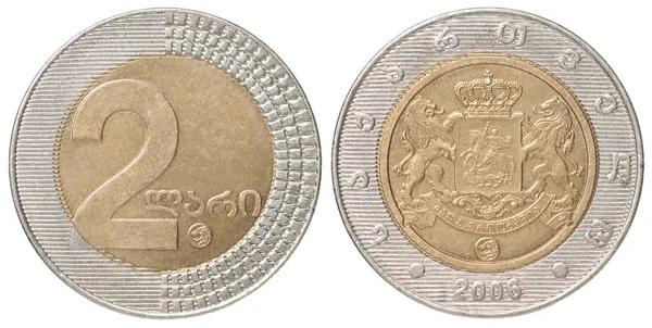 Georgian lari coin — Stock Photo, Image