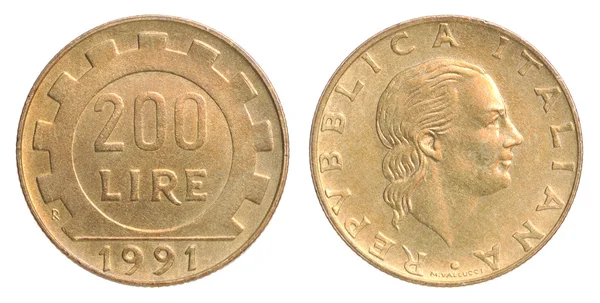 Italian lira coin — Stock Photo, Image