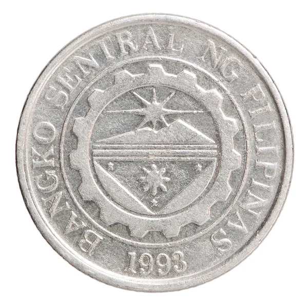 1 srebrna moneta — Zdjęcie stockowe