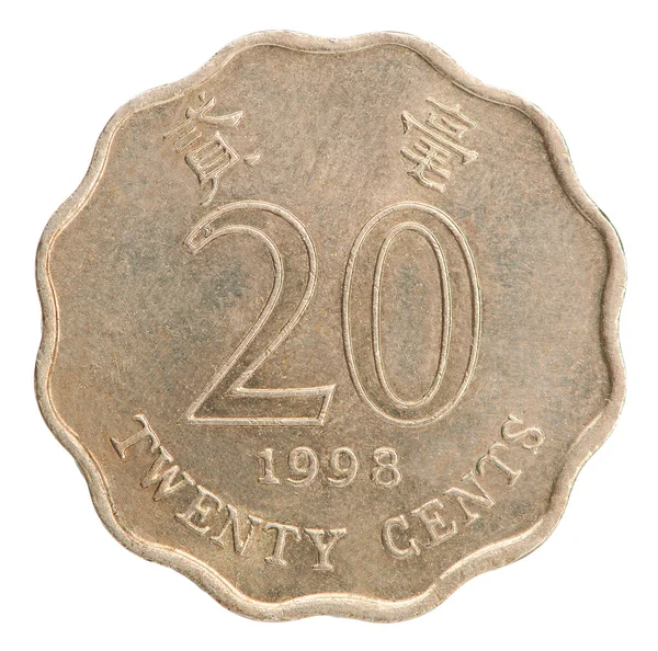 Hong Kong centů mince — Stock fotografie
