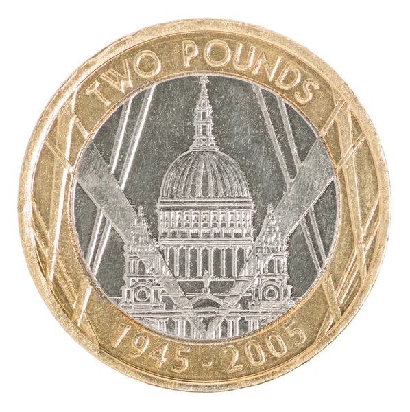 Two pounds coin — Stock Photo, Image