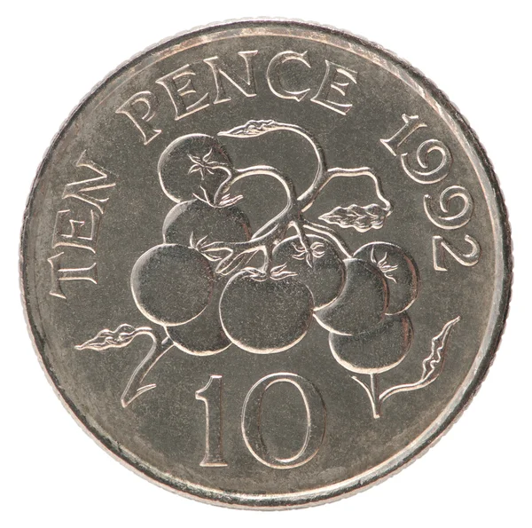 Десять пенсів монети — стокове фото