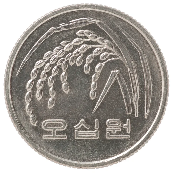 Koreański srebrna moneta — Zdjęcie stockowe