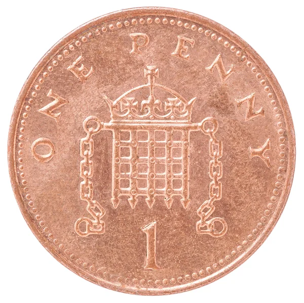 Uma moeda de um centavo — Fotografia de Stock