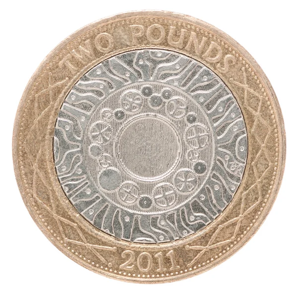 Два фунт монета — стокове фото