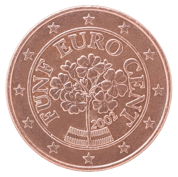 Moneta Euro cent — Foto Stock