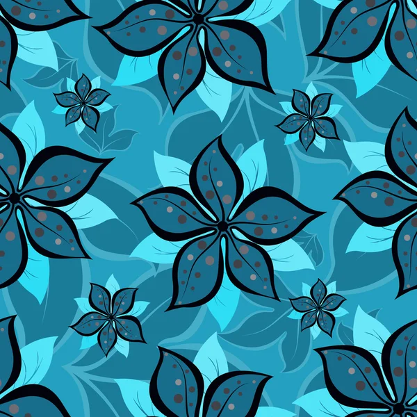 Abstracte naadloze herhalend patroon van zomerbloemen. Vector — Stockvector