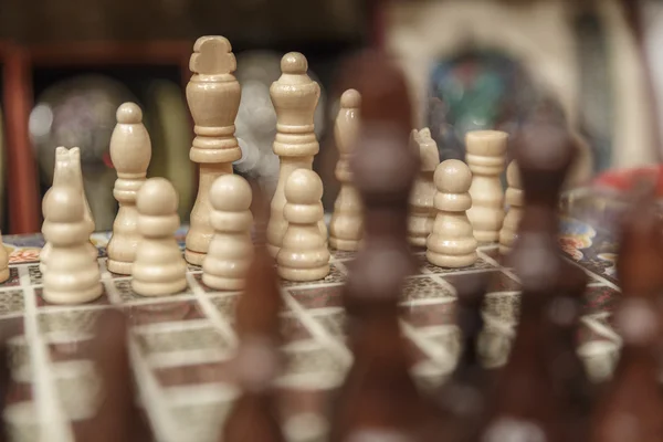 Schach auf dem Schachtisch — Stockfoto
