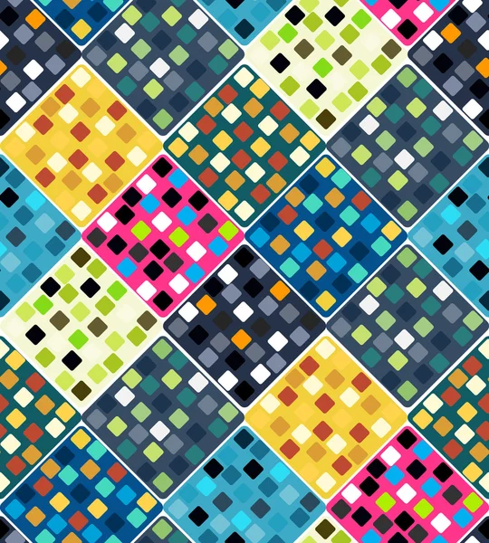 Modèle répétitif sans couture de carrés colorés.Vecteur — Image vectorielle