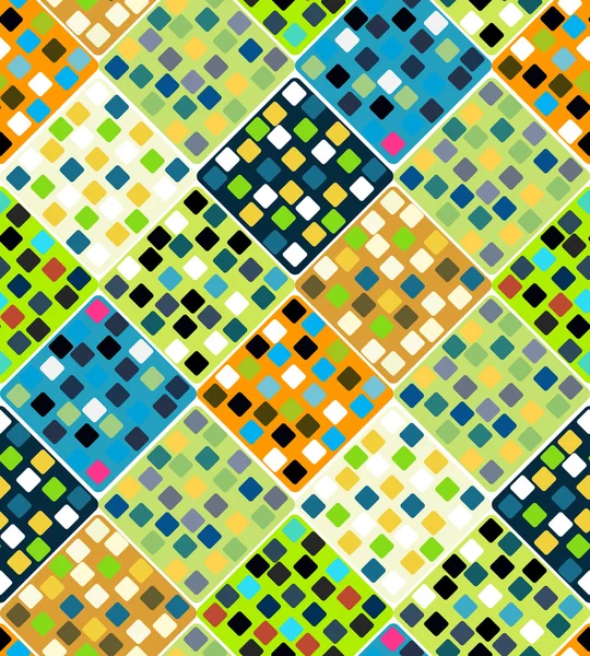 色の正方形のシームレスな繰り返しパターン。ベクトル — ストックベクタ