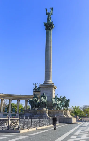 Praça dos heróis em Budapeste — Fotografia de Stock