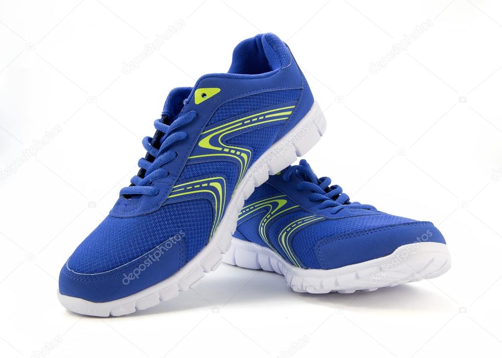 Blue sport shoes on a white background(no name,no brande,made in Stock  Photo by ©alexma 108265984