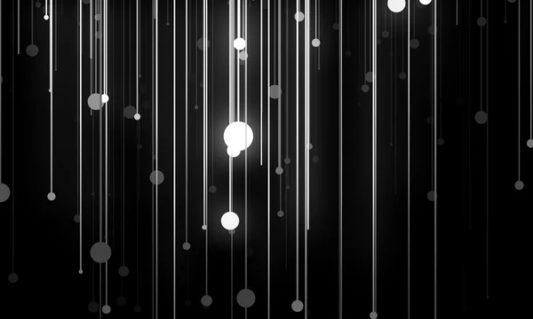 Fond abstrait imite lampes suspendues sur fils.3D illus — Photo