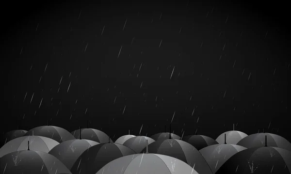 Fundo abstrato está representando os guarda-chuvas na chuva. —  Vetores de Stock