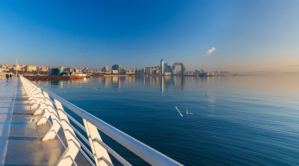 Mattina Presto Sul Lungomare Baku — Foto Stock