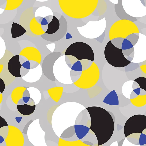Patrón Repetición Sin Costuras Círculos Diferentes Colores — Archivo Imágenes Vectoriales