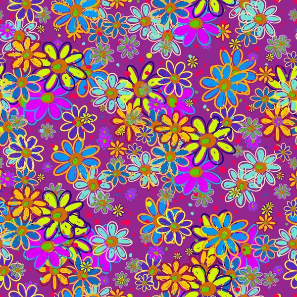 Motif Floral Répétitif Sans Couture — Image vectorielle