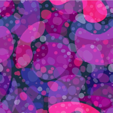 Farklı boyutlardaki renkli noktaların soyut ve pürüzsüz tekrarlama deseni