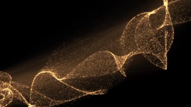 Altın Parçacıklarla Animasyon Arkaplanı — Stok video
