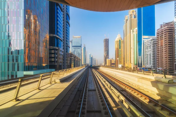 Дубай Оаэ Марта 2021 Года Дубайский Метрополитен Вид Кабины Золотого — стоковое фото