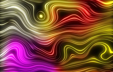 Parlak çizgilerin soyut renkli arkaplanı