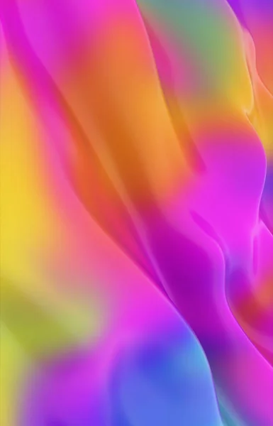 液体塗料を模した抽象的な色背景 3Dレンダリング — ストック写真