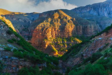 Kanyon dağlarının dokusu