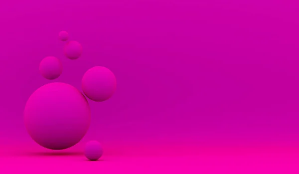 Abstract 3d render of composition with  spheres, modern background design. 3d rendering