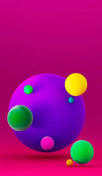 概要球面を持つ組成物の3Dレンダリング 現代的な背景デザイン 3Dレンダリング — ストック写真