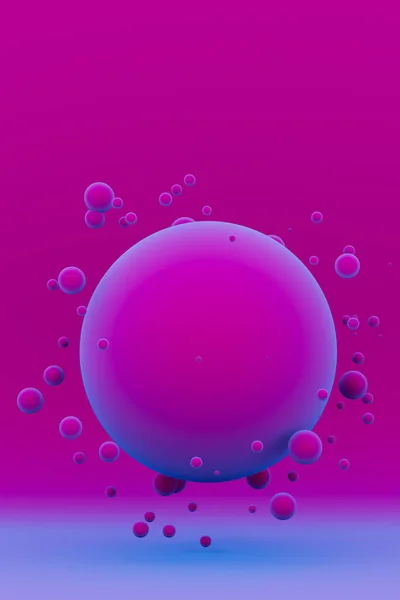 Abstract Render Composition Spheres Modern Background Design Rendering — 图库照片